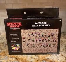 Spirit Halloween Stranger Things Message Wall Tapestry Lights 6' X 4' Decor NEW picture