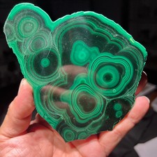 Malachite Slab from Mashamba West Mine, Congo - 12.5 x 10.2 x 1.3 cm picture
