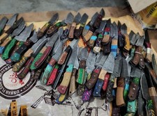 Lot of 50 Pcs 8'' Full Tang Knives Hand Forged Damascus Steel W/Sheath From USA. picture
