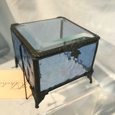 J. Devlin Glass Box Princess Blue 3 1/4