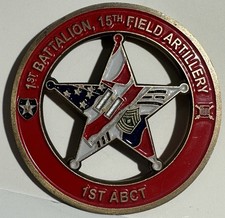 1st Battalion 15th Field Artillery 1 ST ABCT Gunslinger Star Challenge Coin picture