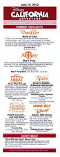 2012 Disneyland California Adventure Summer Show Entertainment Times Guide picture