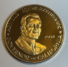 Arnold Schwarzenegger Governor of CA, 2003 MEDAL - Gold In Color- Proof Like picture