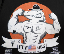 DISCONTINUED 320TH TRS FLT 085 GRADUATION SHIRT USAF AIR FORCE BLACK SHIRT LARGE picture