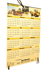 1985 Caterpillar Poster Calendar Giles & Ransome DE PA 28x42