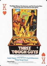THREE TOUGH GUYS - 1970's BLACK CINEMA Card - ISAAC HAYES * FRED WILLIAMSON picture