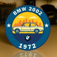 BMW 2002 – 1972 Classic Vintage Heavy Metal Sign (XL – 19.7” / 50 cm) picture