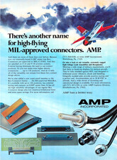 AMP F-16 Fighter Jet MIL Approved Connectors Aviation Vtg 1977 Magazine Print Ad picture