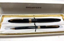 Vintage Sheaffer's Snorkel Fountain Pen & Pencil Set 14 Kt Gold Nib picture