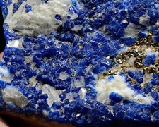 828 Gram Royal Blue Color Possibly Hauyne Crystals Cluster On Matrix w/ Pyrite picture