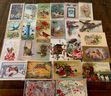 Lot of 25 Vintage Greetings Antique~Postcards with Bird~BIRDS~ in sleeves-s805 picture