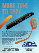 vtg 90s ADA MICROCAB EMULATOR MAGAZINE PRINT AD Miked Guitar Cabinet Pinup Page picture