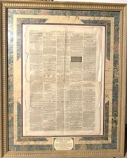 1865 Banner of Light Spiritualist Newspaper Page Framed Antique Boston Occult picture