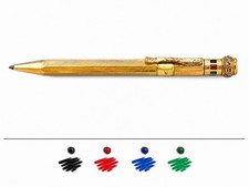 KOSCA Mechanical Pencil Guilloché Engraved 18K Gold 1900 Vintage Pencil picture