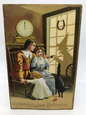 Vintage 1910 Halloween Postcard “Passing Shadows Halloween” USED picture