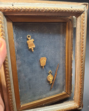 Lot of 3 Antique Gold Filled Honor Society School Pins in Frame  picture