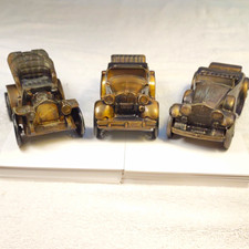 Banthrico Inc Chicago USA Metal Classic Car Promotional Coin Banks Lot of 3 picture