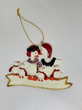 Personalized Geese Family 4 Kids Grandparents Xmas Ornament Names and  Message picture