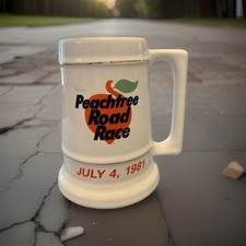 1981 Peachtree Road Race Mug  12th annual 1981 Atlanta Track Club Stein-vintage picture