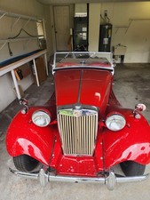 Classic 1952 MG TD Convertible Has A Tan Leather Interior Very Good Condition picture