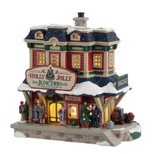 Lemax Caddington Village Holly Jolly Junction With Festive Decorations 45274 picture