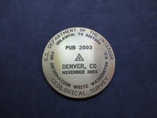 U.S. Department of the Interior Marker Denver, CO 2003 Geological Survey picture