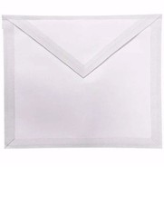 Masonic Entered Apprentice Blue Lodge Apron – All White Machine Embroidery Regal picture