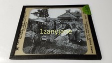 HISTORIC Magic Lantern GLASS Slide QHT THRESHING RICE PULLING GRAIN FROM STEMS picture