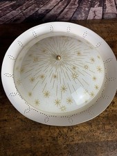 Vintage MCM Mid Century Retro Atomic Starburst Ceiling Light Fixture EUC picture