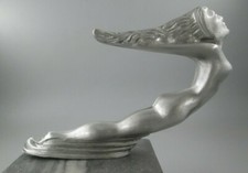 vintage winged nymph flying lady 1920's cadillac art nouveau car hood ornament picture