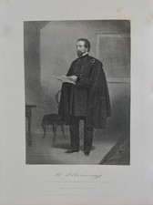 General William Rosecrans Antique US Civil War Engraving Original 1860 History picture