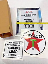 Texaco Vintage Gas Pump Sticker kit for Door Mural/Fridge Wrap great 4 Man Cave picture