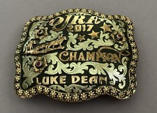 SALE   Vintage HUGE & HEAVY 2017 OJRA Ohio Jr Rodeo Champion Trophy Belt Buckle picture