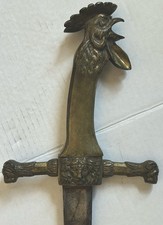 Antique Napoleonic French Sappers Rooster Pommel Sword picture