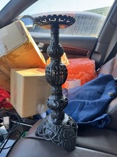 Vintage Cast Iron Filigree Ornate Candle Holder Made in Japan picture