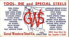 Vintage Great Western Steel Co. Advertising Blotter Los Angeles CA Tool Die picture