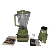 Vtg Proctor Silex 7-Speed Solid State Blender Pitcher Ice Crusher Avocado Manuel picture