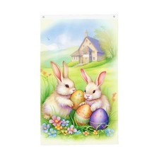 Ouqiuwa Easter Bunnies Eggs Flag Color Easter Bunnies Eggs picture