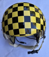 1970's VINTAGE LARGE SIZE DUAL VISOR PILOT FLIGHT HELMET w/ ORIGINAL CARRY BAG picture