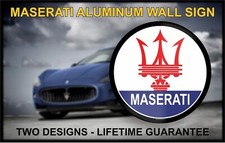 Maserati Metal Garage Wall Sign - 2 Original Designs picture
