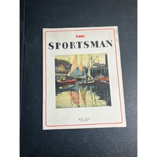 Vintage The Sportsman Magazine May 1933 Nautical Sailboat Cover Art Advertising picture
