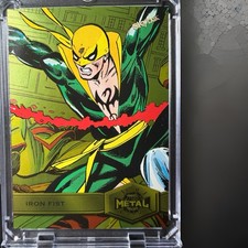 Iron Fist - 2022 Marvel Metal Universe Spider-Man #135 Orange Light Fx /25 picture