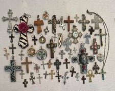 Christian Cross Pendant And Charm Collection Lot picture