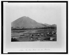 Photo:Lima Peru 1868 Rimac River Old Alameda Aerial View Mountains picture