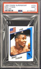 1986 PANINI SUPERSPORT ITALIAN #153 MIKE TYSON PSA 9 picture