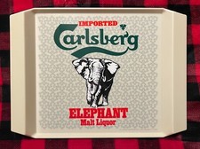 Vintage Imported Carlsberg Elephant Malt Liquor Plastic Beer Tray Sign NEW picture
