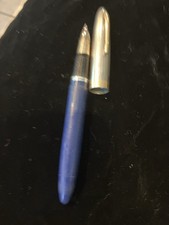 Sheaffer Sentinel Snorkel Blue 14K Gold Silver Vintage Pen Needs Ink & Work picture