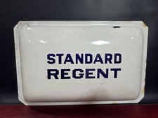 VINTAGE STANDERD REGENT PORCELAIN ENAMEL SIGN PART? picture