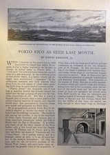 1898 Porto Rico San Juan Ponce River Jacaquas Illustrated picture