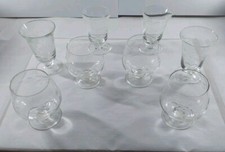 Vintage Mini Etched Snifter Glasses- Set Of 8 Perfect Condition 2 X 1.25 2 X 1.5 picture